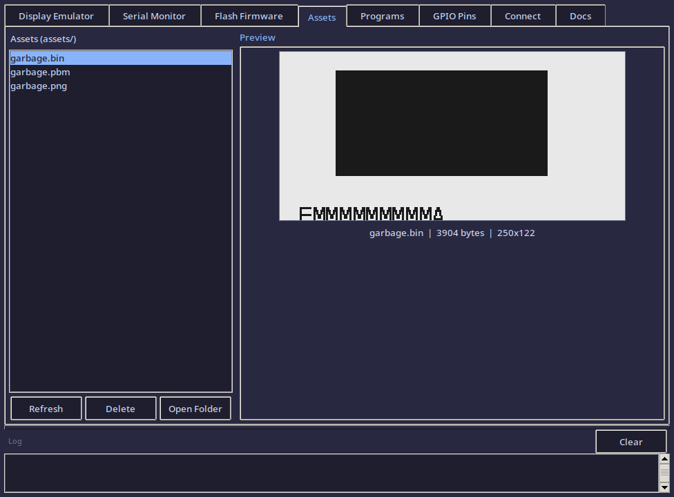 Asset Manager — preview with checkerboard pattern