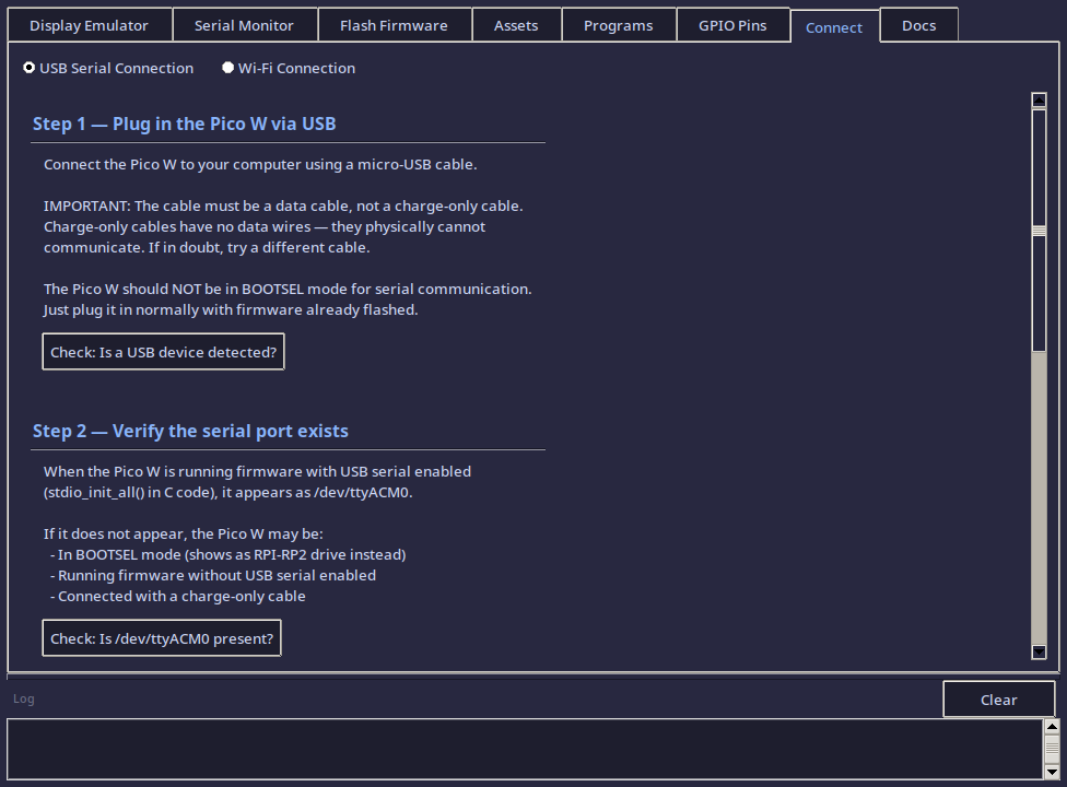 USB connection walkthrough — all steps