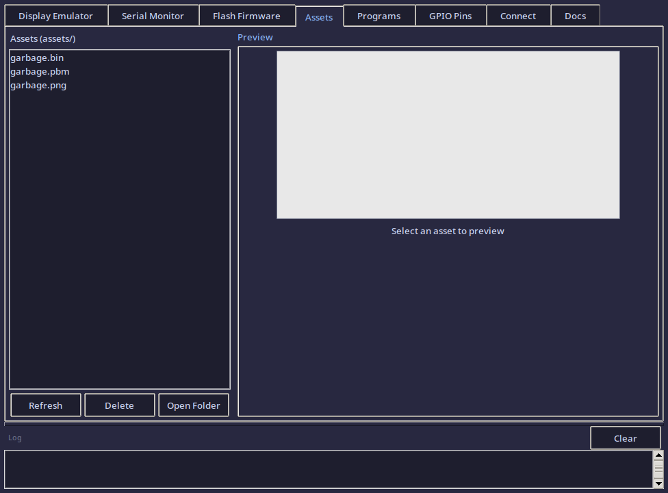 Asset Manager — file list
