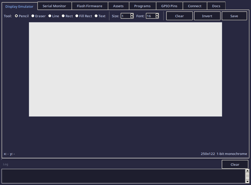 Display Emulator — blank canvas