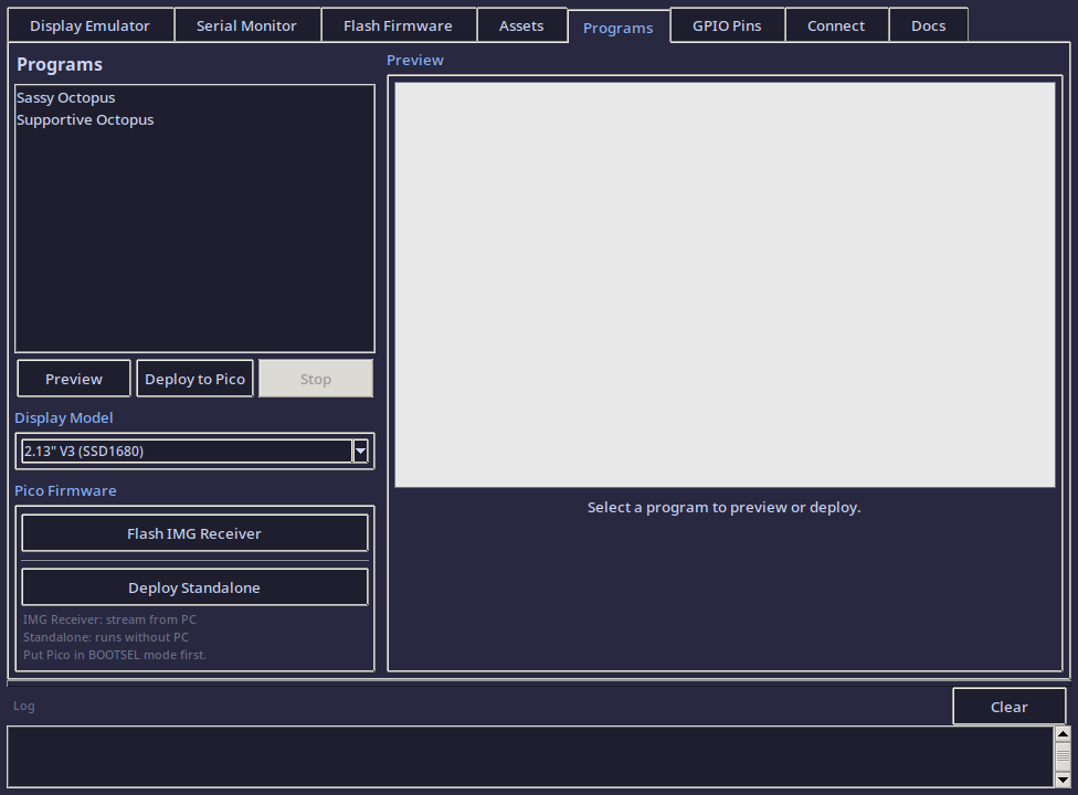 Programs tab — Sassy Octopus selected