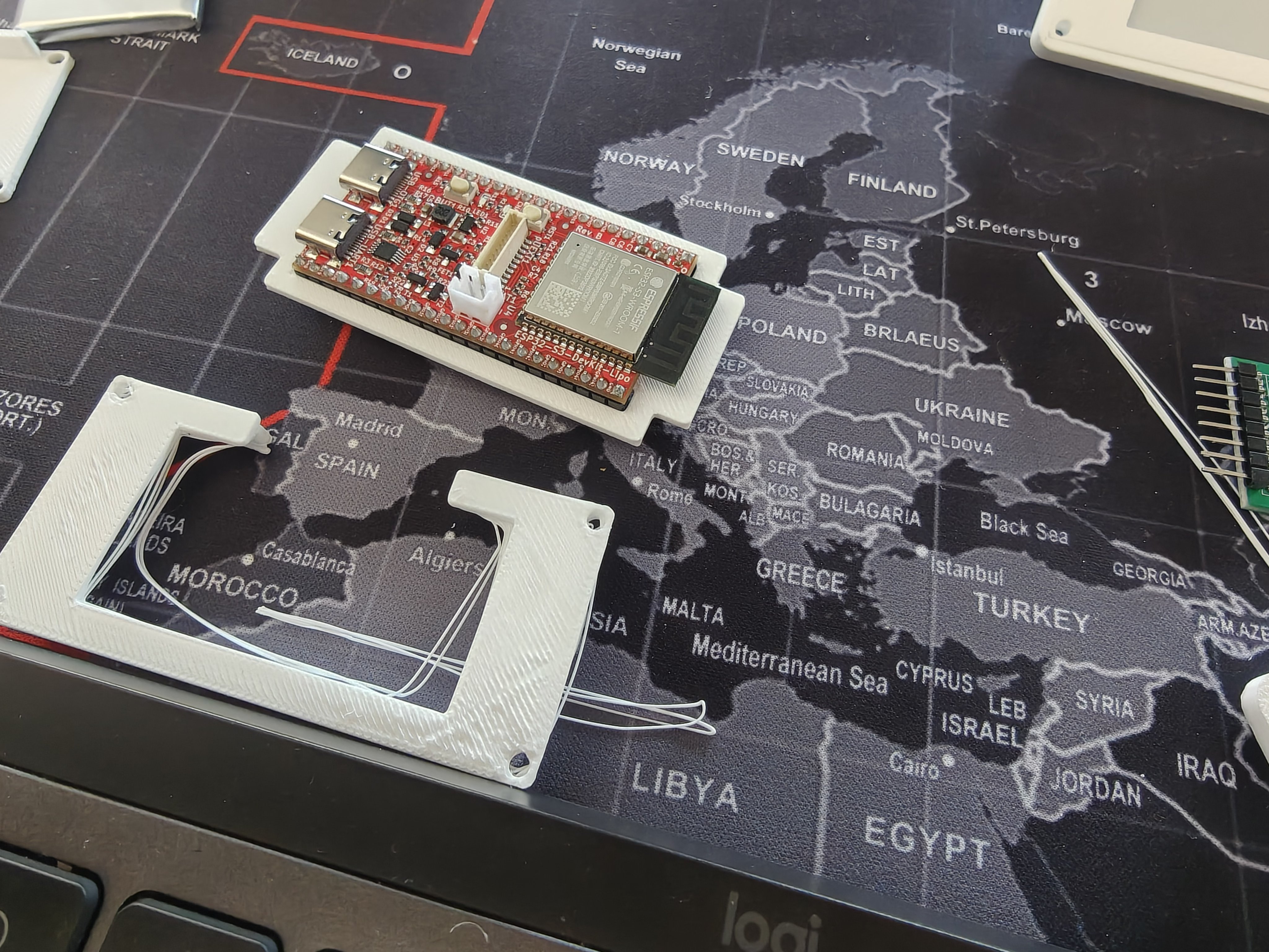 ESP32 board on printed parts