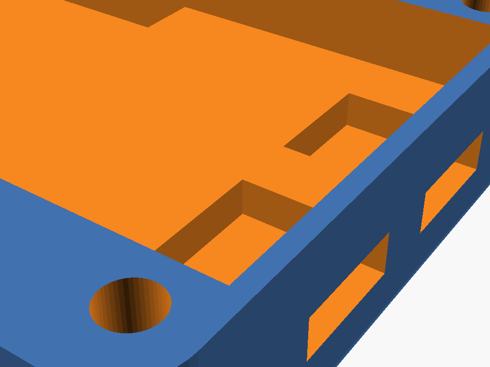 Rev 2 joystick base — shelf step closeup