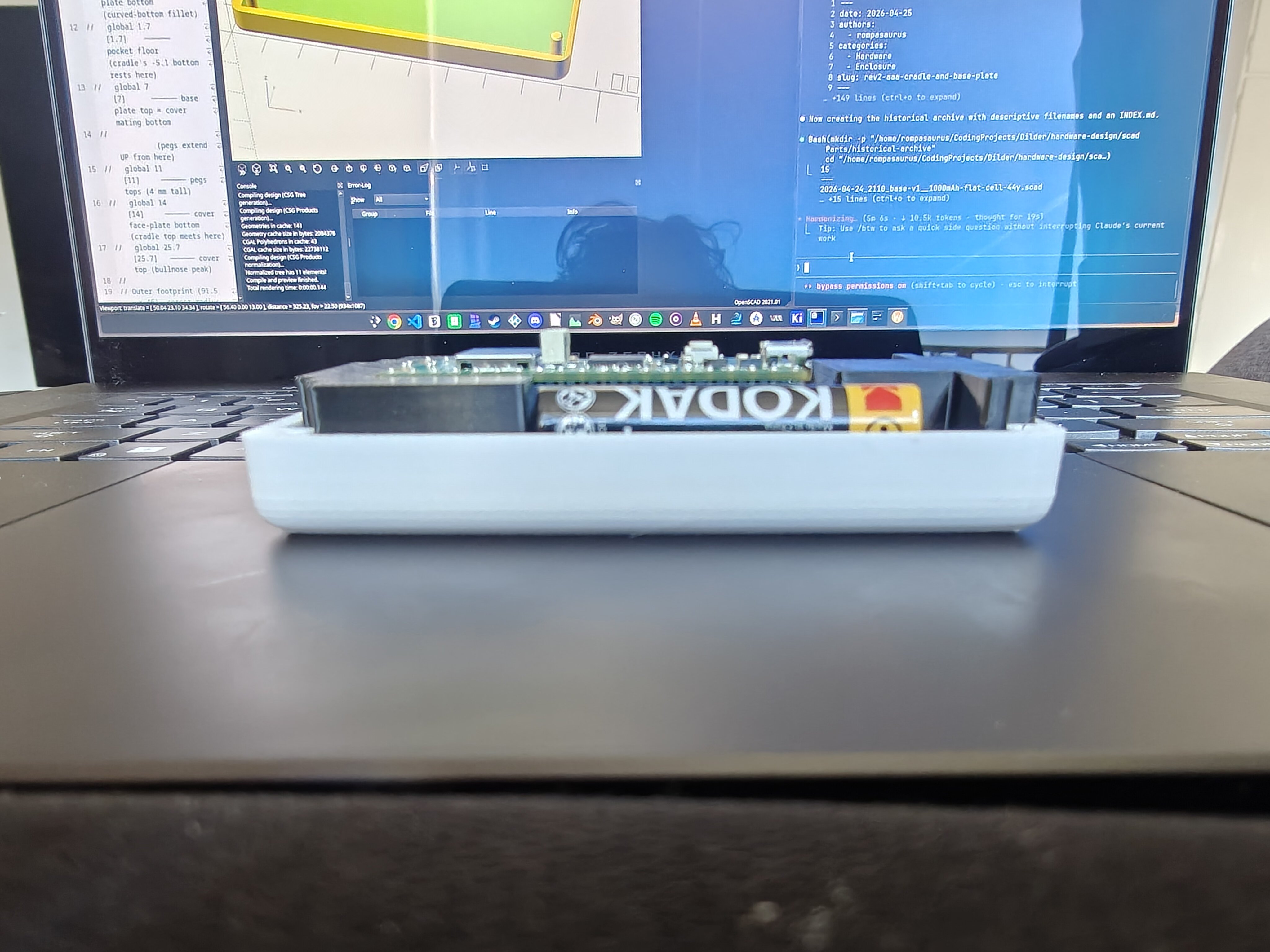 Assembled stack — side profile