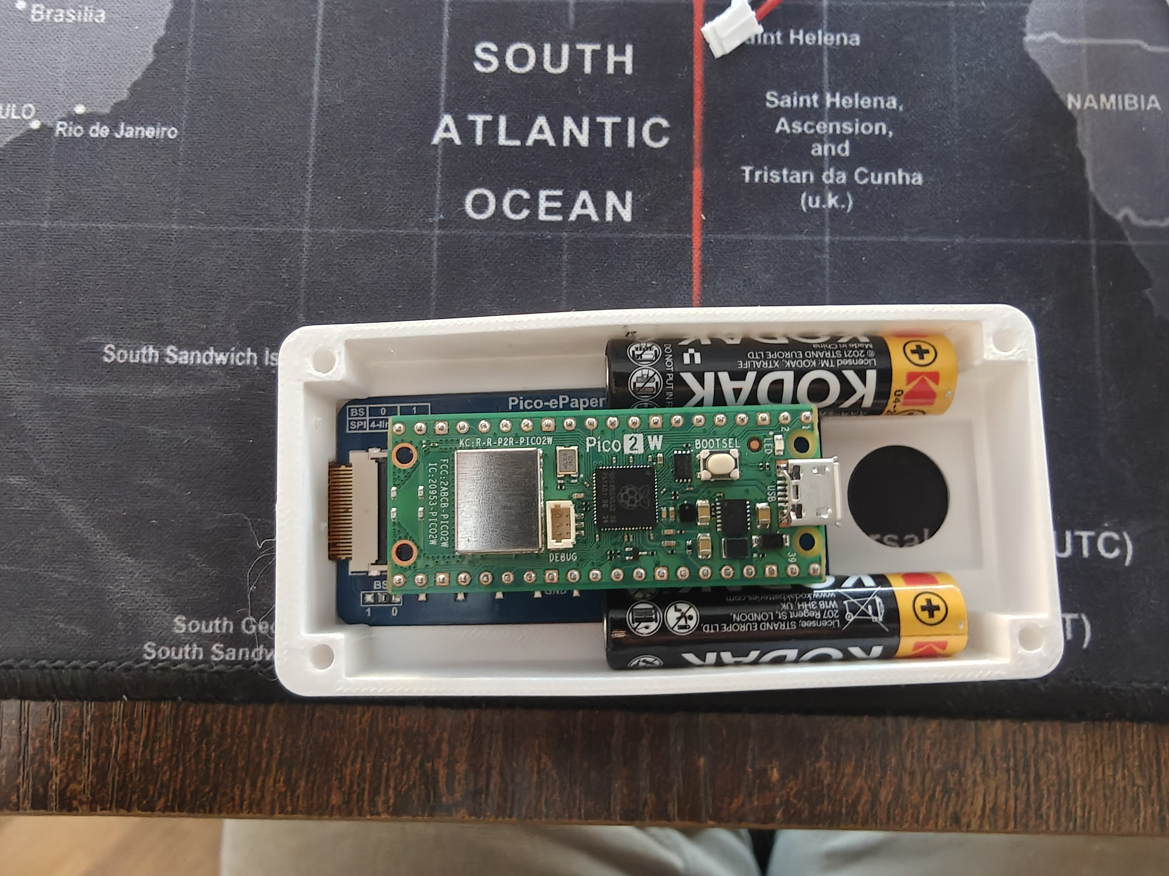 Waveshare module shown separately to the side of the base