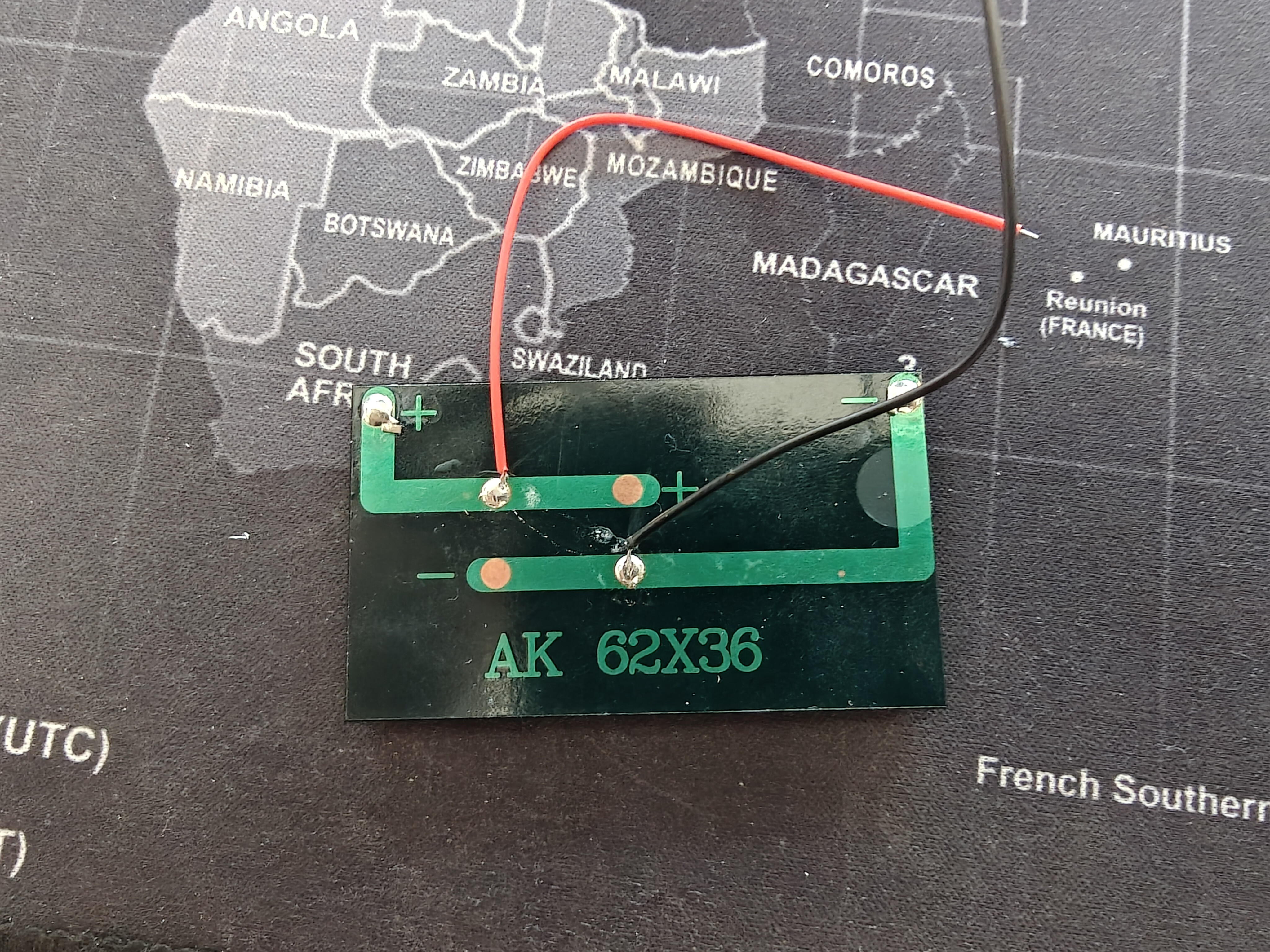 Solar panel PCB — back