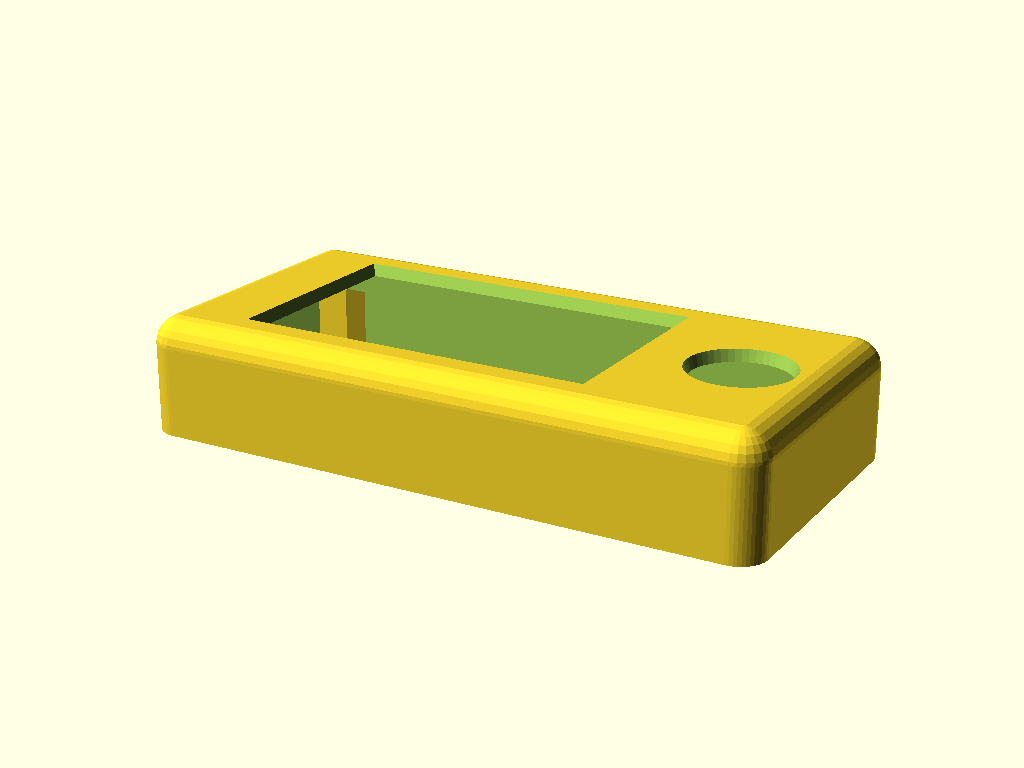 Rev 2 screen-inlay cover — isometric
