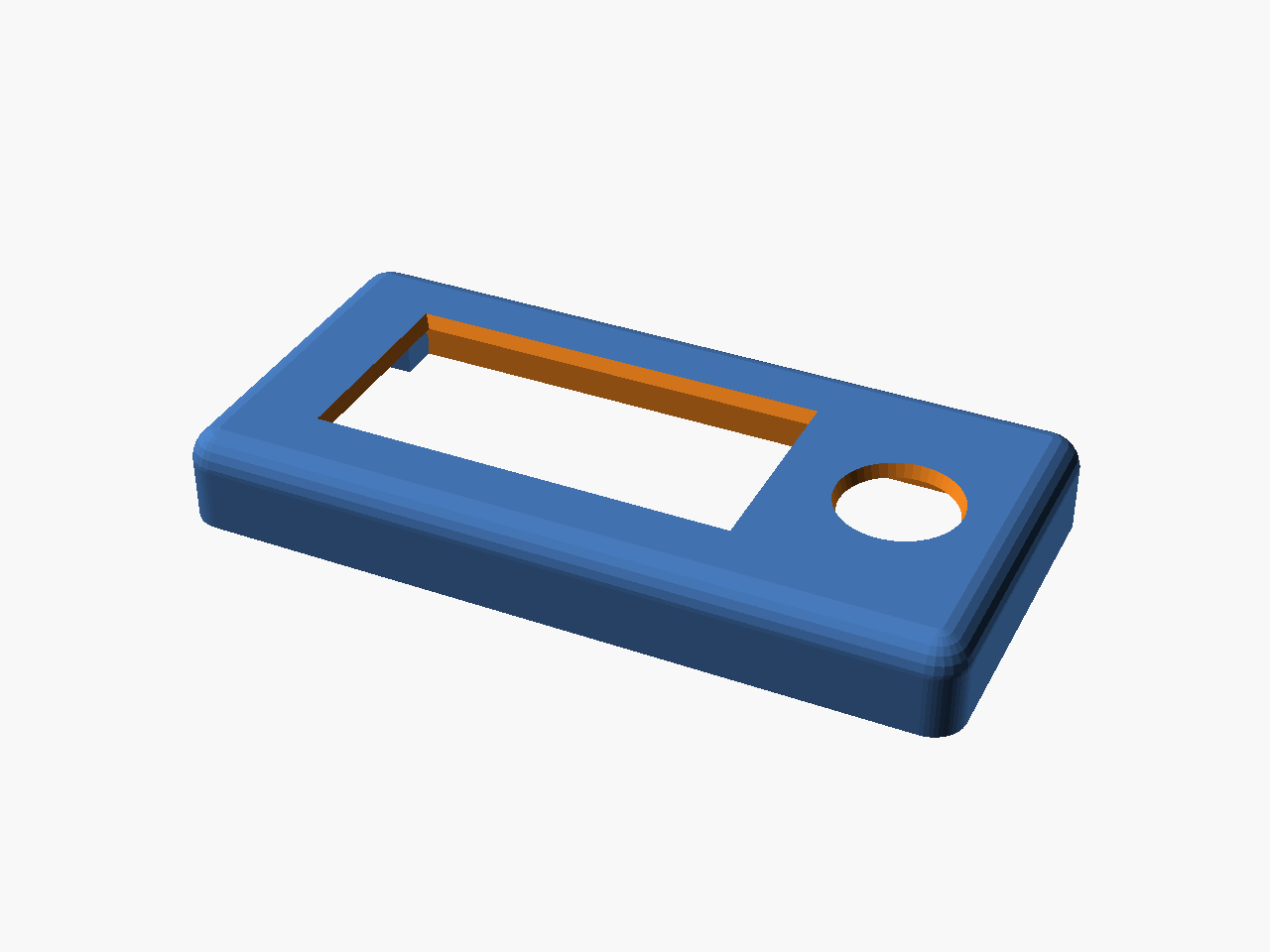 Top cover with USB-C cutout — isometric