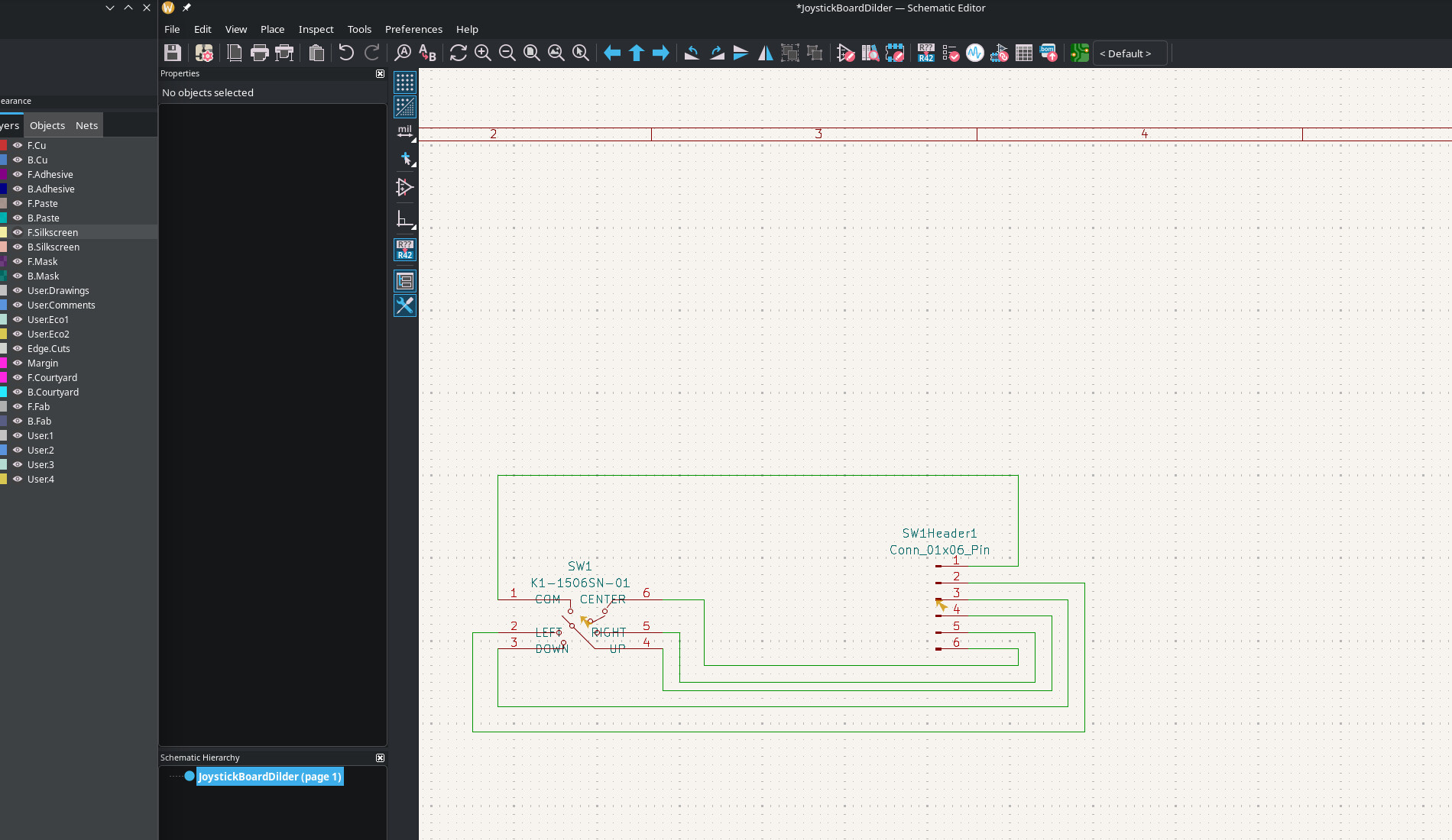 Schematic editor in KiCad