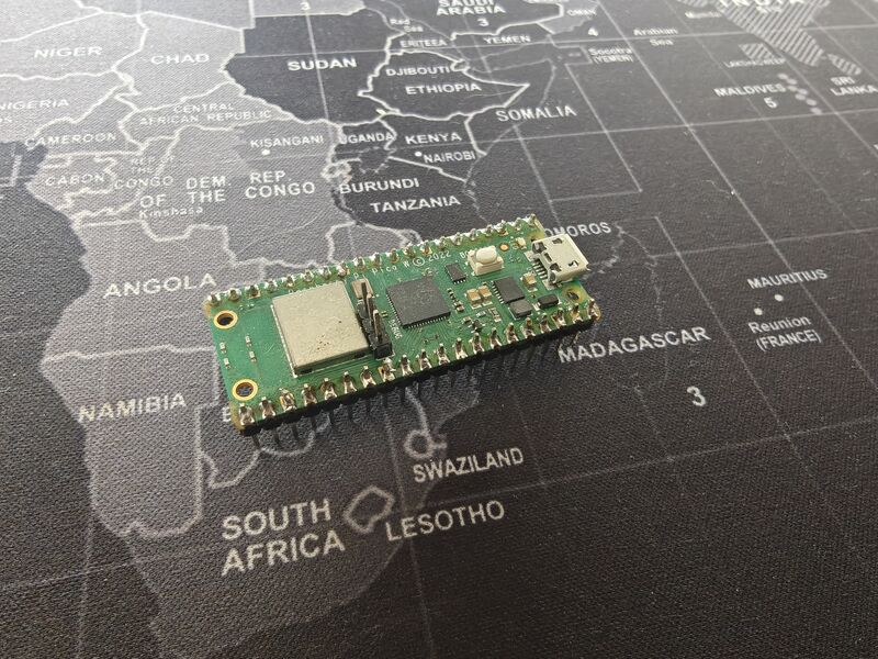 Raspberry Pi Pico W — top view