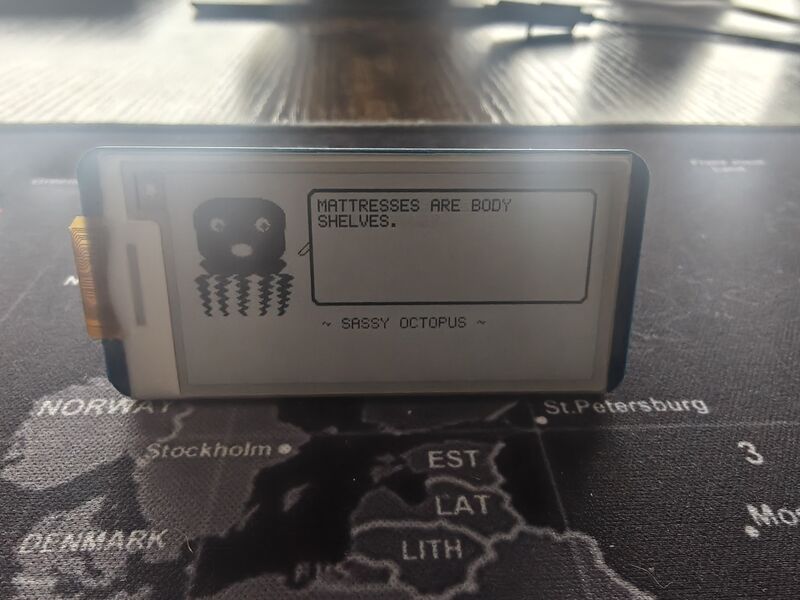 Sassy Octopus running standalone on the Pico W