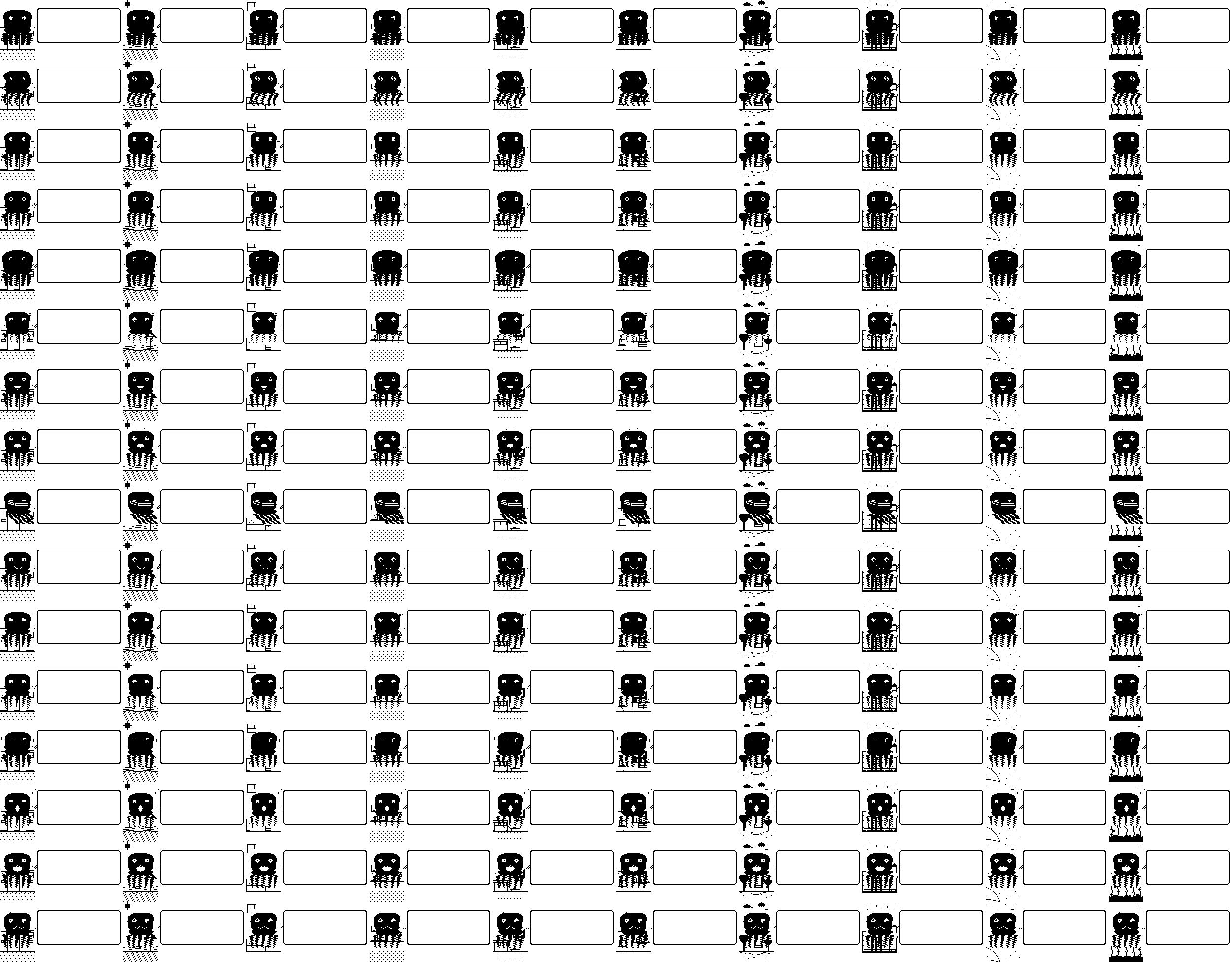 Emotions crossed with environments