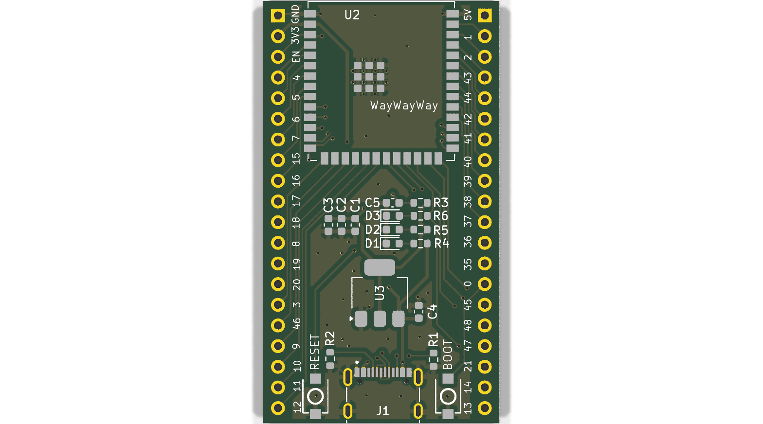 ESP32-S3 Basic Dev Board — PCB layout