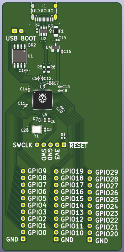 RP2040 Design Guide — PCB back render