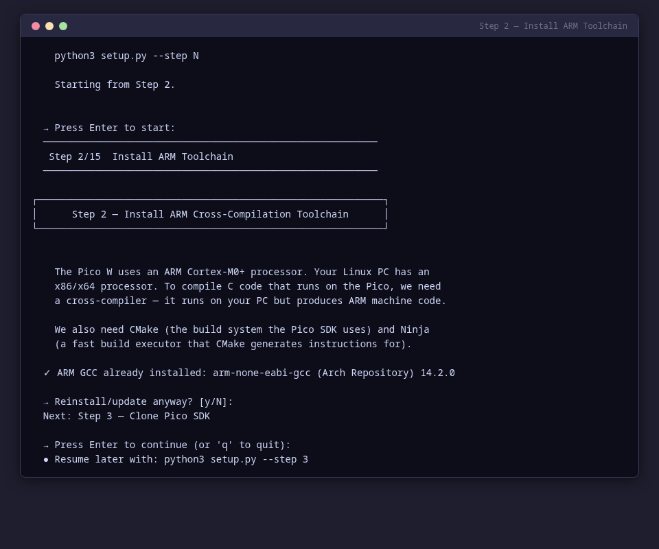 Step 2 — Install ARM Toolchain