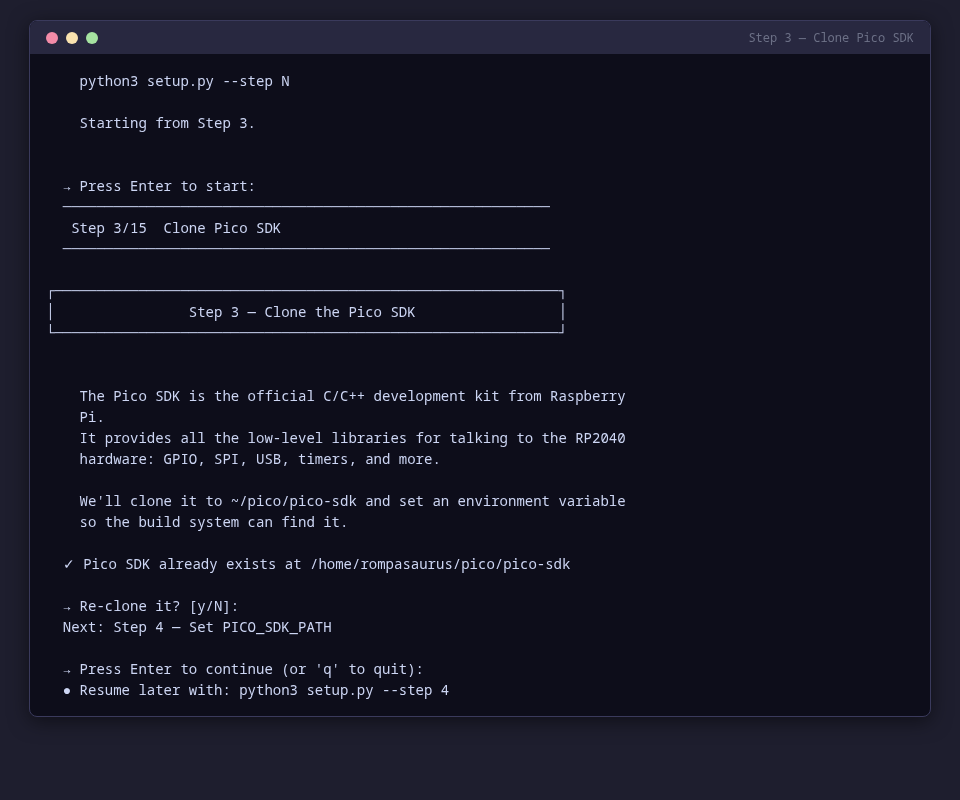 Step 3 — Clone Pico SDK