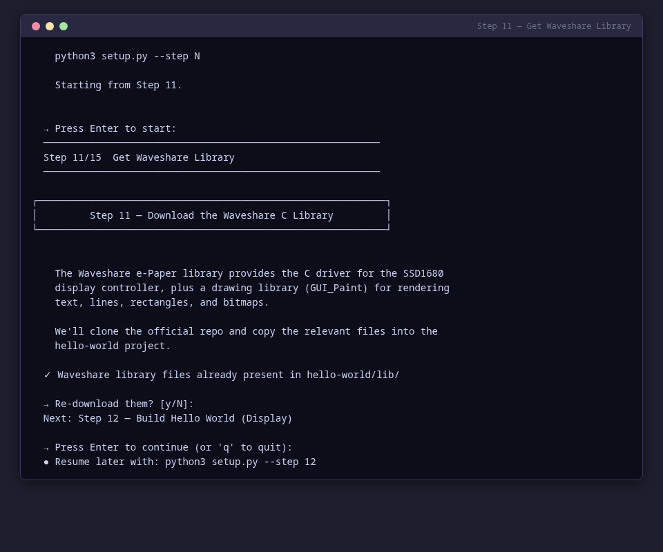 Step 11 — Get Waveshare Library