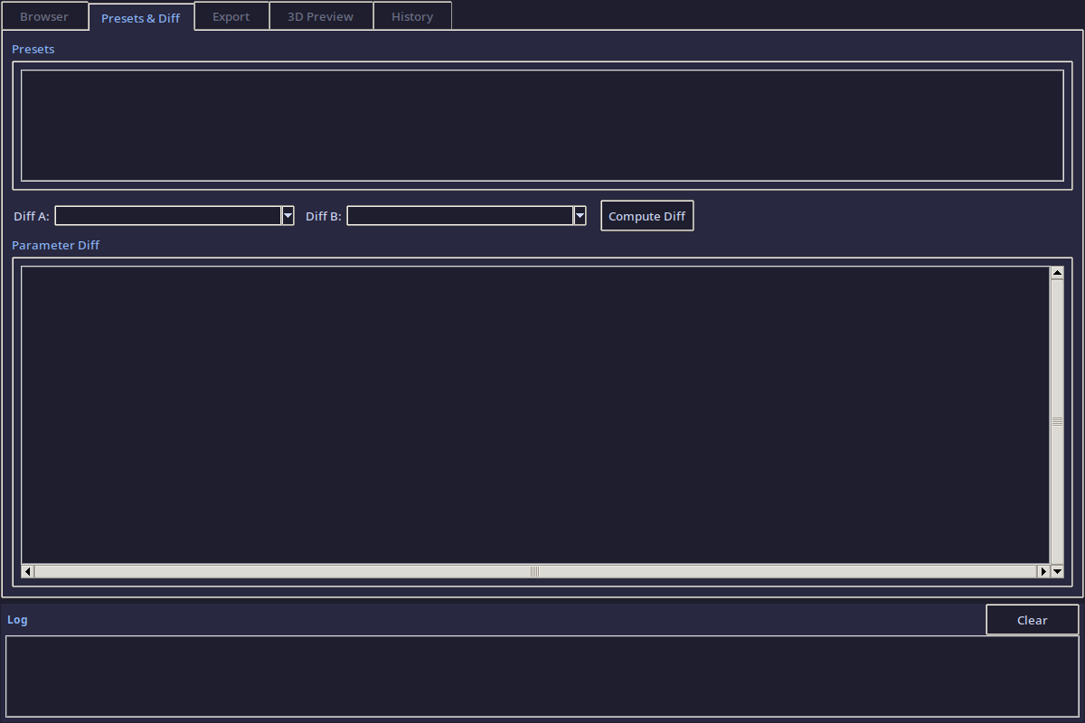 Presets tab
